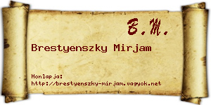 Brestyenszky Mirjam névjegykártya